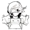 2b from nier automata in attack pos tattoo design idea