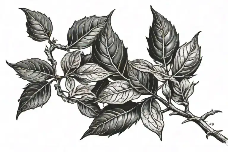 bay leaf and 1996 in the middle tattoo design idea