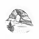 delicate arch tattoo design idea