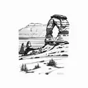 delicate arch tattoo design idea