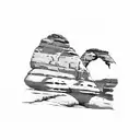 delicate arch tattoo design idea