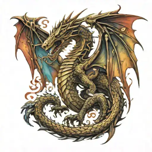 game of thrones dragon tattoo design idea
