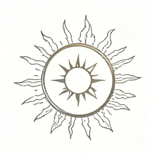 half sun that say good morning sunshine around it tattoo design idea