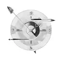 Sagittarius  shooting an arrow toward an analog clock  tattoo design idea