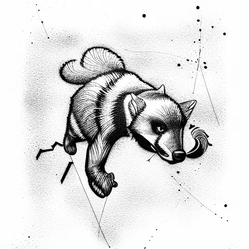 honey badger tattoo design idea