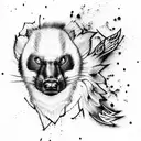 honey badger tattoo design idea