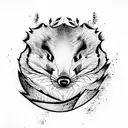 honey badger tattoo design idea
