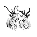 two capricorns like father and son tattoo design idea
