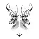 two capricorns like father and son tattoo design idea
