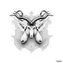 two capricorns like father and son tattoo design idea
