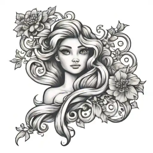 sundrop flower rapunzel   tattoo design idea