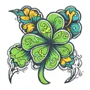 four-leaf clover tattoo design idea