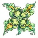 four-leaf clover tattoo design idea