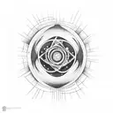 universe within an atom tattoo design idea
