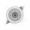 universe within an atom tattoo design idea