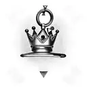 old fashioned key with a crown on it tattoo design idea
