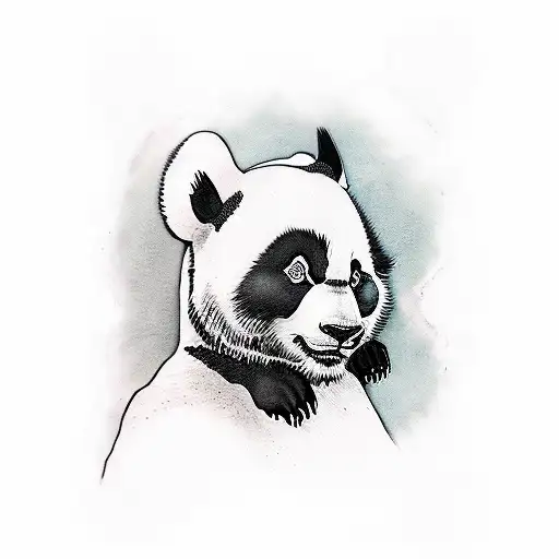 Panda samurai enzo tattoo design idea