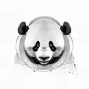 Panda samurai tattoo design idea