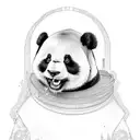 Panda samurai tattoo design idea