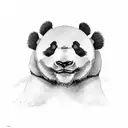 Panda samurai tattoo design idea