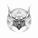 vikings crow odin  tattoo design idea