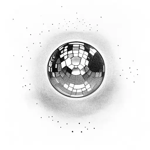 a discoball tattoo design idea