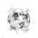 a discoball full moon  tattoo design idea