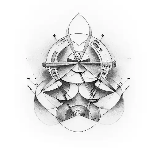 Design a minimalist tattoo blending music, surrealism, creativity, and ADHD with clean lines and subtle details tattoo design idea