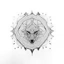 Create intricate blackwork tattoo: music, surrealism, creativity, ADHD. Mesmerizing linework, captivating shading.  tattoo design idea