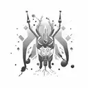 Fuse music & ADHD, harmonize vibrant creativity in an electrifying symphony of ink tattoo design idea