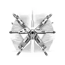 x wing  tattoo design idea