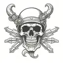 biker skull tattoo design idea