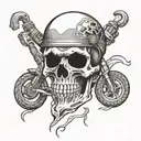 biker skull tattoo design idea