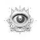 text " How?! " with number 8, or something about andrew tate tattoo design idea