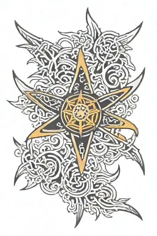 shurikens tattoo design idea