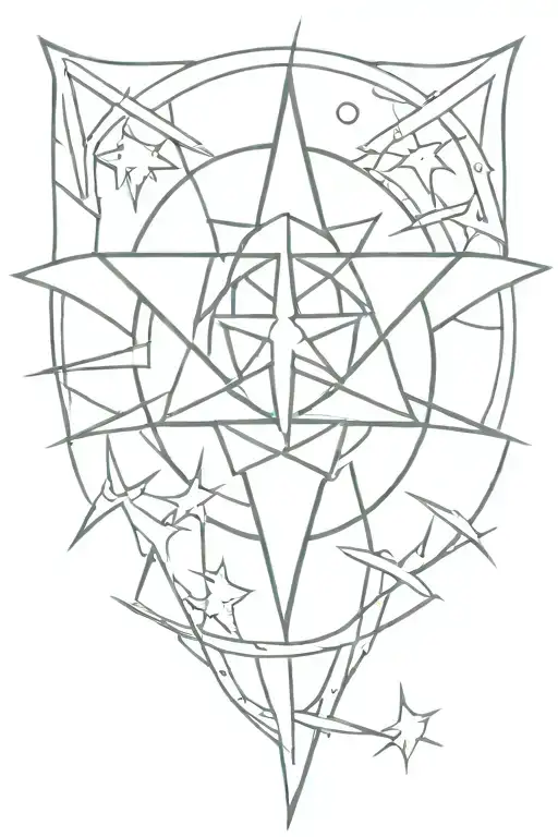 shurikens tattoo design idea