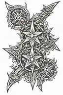 shurikens tattoo design idea
