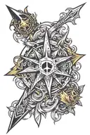 shurikens tattoo design idea