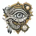 Horus eye, libra constellation, creation of adam tattoo design idea