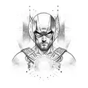 super hero tattoo design idea