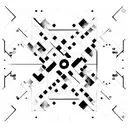 A collage of binary code and machine learning symbols forming a unique pattern tattoo design idea