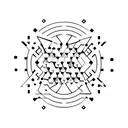 A collage of binary code and machine learning symbols forming a unique pattern tattoo design idea