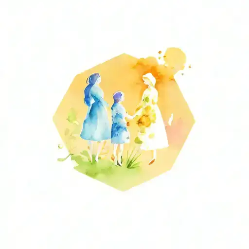 Pennsylvania dutch hex figures silhouette tattoo design idea