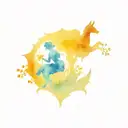 Pennsylvania dutch hex figures silhouette tattoo design idea