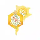 Pennsylvania dutch hex figures silhouette tattoo design idea