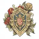 U.S.M.C Dominican shield adorned tattoo design idea