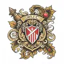 U.S.M.C Dominican shield adorned tattoo design idea