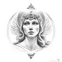 biblical angel tattoo design idea