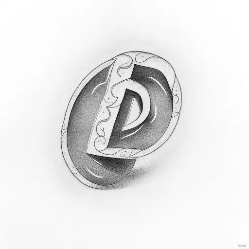 a kidney bean with the letter L carved in it.  tattoo design idea