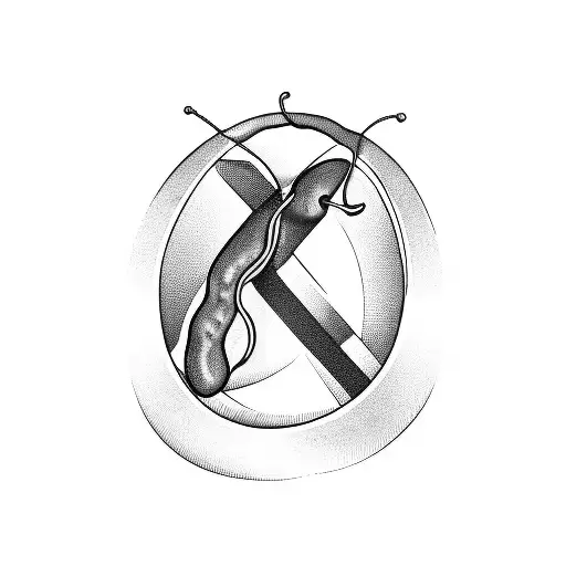 a realistic kidney bean with the letter L carved in it.  tattoo design idea